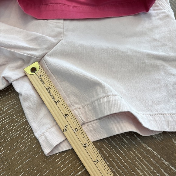 (2) J‎ Crew Sz 4 Chino Weathered Classic Twill Broken-In CITY Fit PINK/KHAKI EUC - Picture 6 of 7